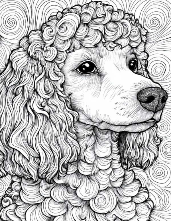 Poodle Coloring Page #10