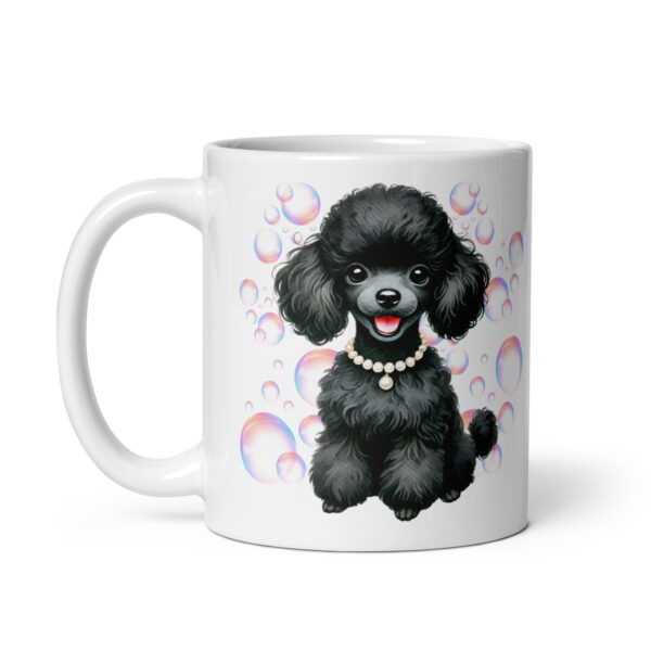 Poodle Bubbles Glossy Mug - Image 3